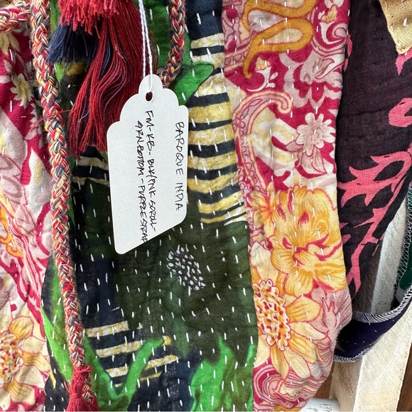 ✨VINTAGE KANTHA SARI BOHO BACKPACK - Picture 8 of 11